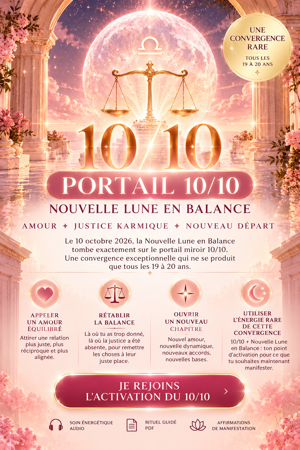 PORTAIL 10/10 ✨ NOUVELLE LUNE EN BALANCE  AMOUR • JUSTICE KARMIQUE • NOUVEAU DÉPART
